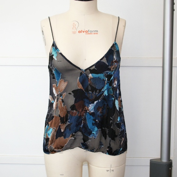 House of Harlow 1960 Tops - Satin Burnout Cami- House Of Harlow